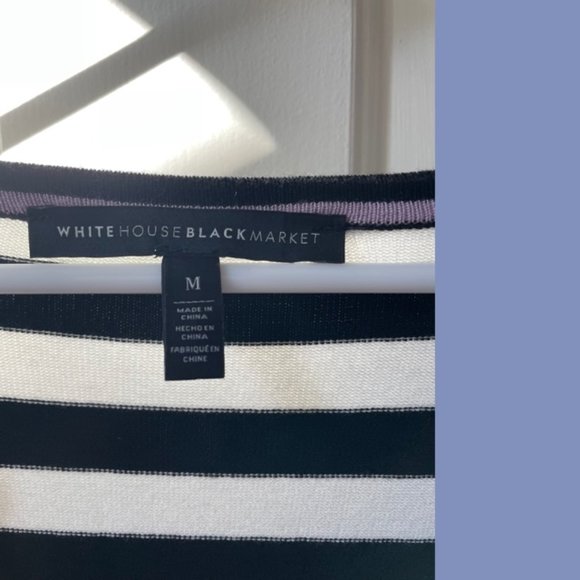 WHBM Black and Cream Stripe Cardigan - Picture 5 of 11